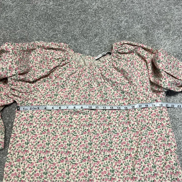 English Factory Blouse Size Medium Pink Ditsy Floral Long Sleeve Maxine - Picture 3 of 8